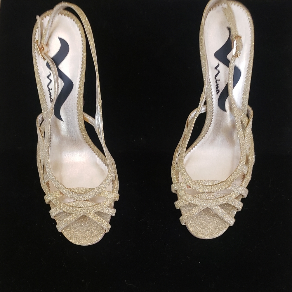 Mia Sling Back Gold heels